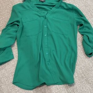 Express Teal Button-Up Shirt